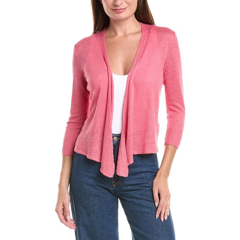 Nic & Zoe Womens 4-Way Linen-Blend Cardigan